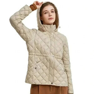 Orolay Women's Light Short Puffer Jacket Packable Stand Collar Down Jacket Sz XS